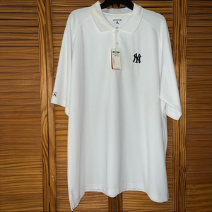 Antigua New York Yankees White Logo Short Sleeve XXL‎ Polo NWT